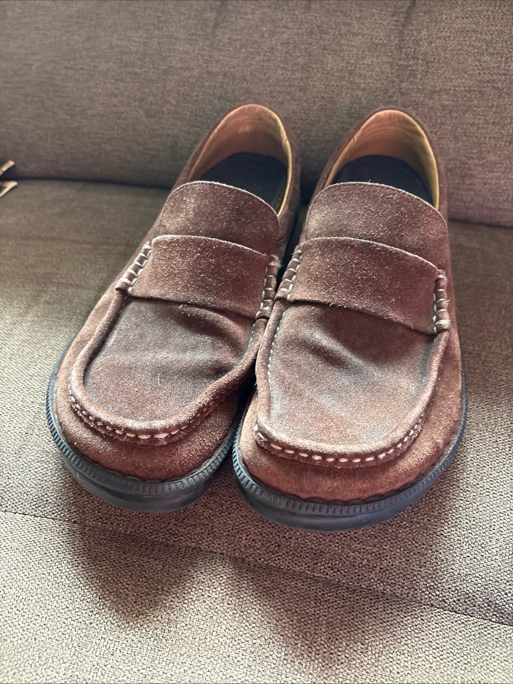 Birkenstock Footprints Loafers Men 11 EU 44 Brown  Suede Lug Sole Portugal - Picture 2 of 10
